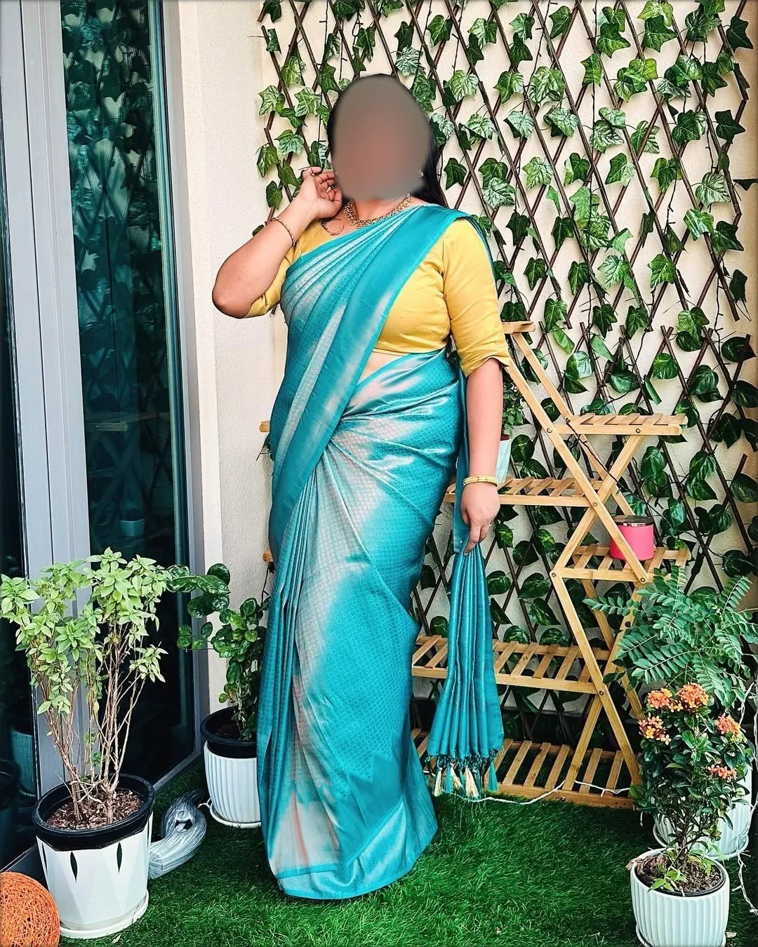 Pranavi in an elegant Indian saree